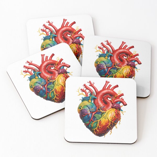 Item preview, Colorful heart anatomical designed and sold by grebie.