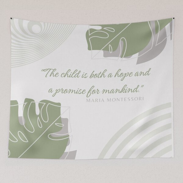Item preview, Montessori Quote Boho Design designed and sold by TeyMank.