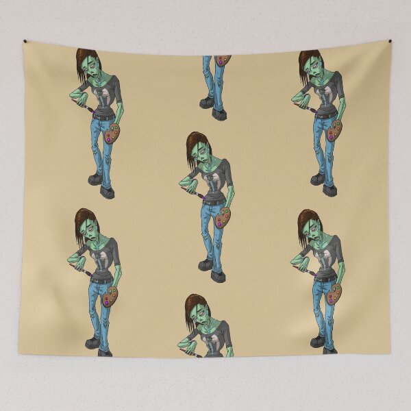 Item preview, Zombie Girl Artist Painter with a Palette MONSTER GIRLS Series I designed and sold by angelasasser.