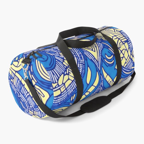 Item preview, blue and yellow african print pattern designed and sold by womenandflowers.