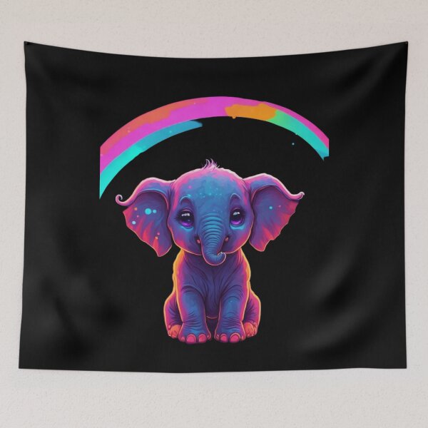 Item preview, Itty Bitty Elephant, Colorful Elephant, Bold color designed and sold by GlunmanStore.