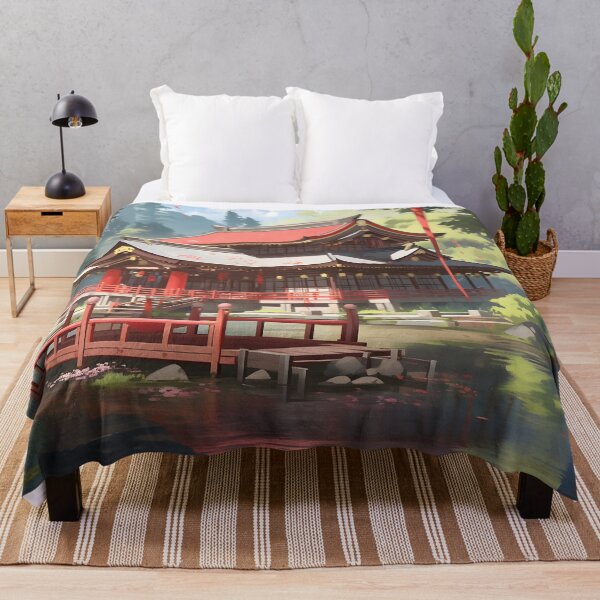 Item preview, Asian Style House on a Lake designed and sold by ArtbyAiGallery.