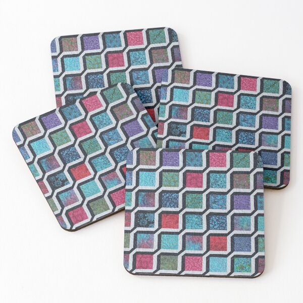 Item preview, patchwork quilt Square Cubes designed and sold by GLORY-LIFE.