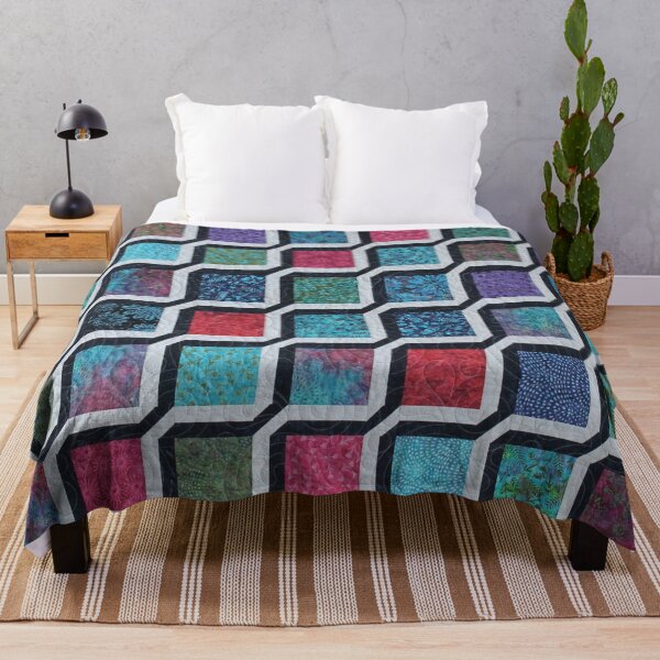 Item preview, patchwork quilt Square Cubes designed and sold by GLORY-LIFE.