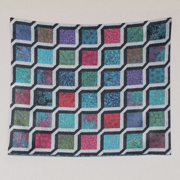Item preview, patchwork quilt Square Cubes designed and sold by GLORY-LIFE.
