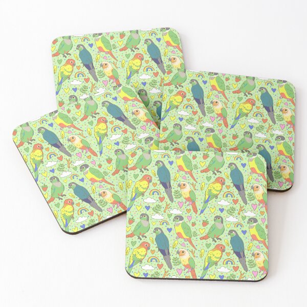 Item preview, Colourful Conures Pattern designed and sold by casserolestan.