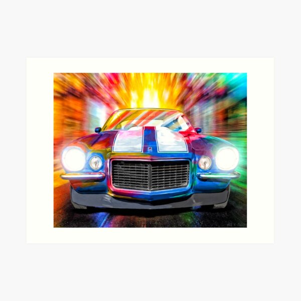 Classic Camaro - 1972 Chevy Camaro Artwork Art Print
