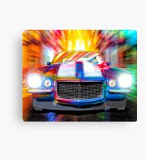 Classic Camaro - 1972 Chevy Camaro Artwork Canvas Print