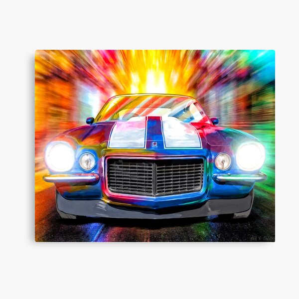 Classic Camaro - 1972 Chevy Camaro Artwork Canvas Print