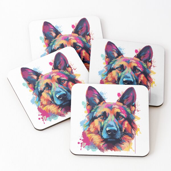 Item preview, Watercolor German Shepherd designed and sold by CatCoconut-Art.