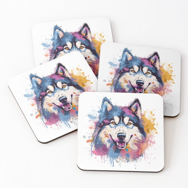 Item preview, Watercolor Husky designed and sold by CatCoconut-Art.