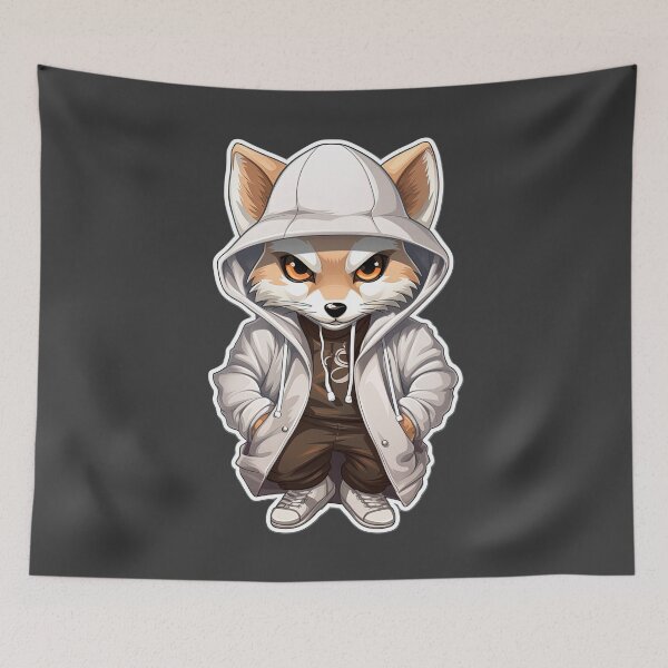 Item preview, Cool Gray Fox en ropa casual designed and sold by Sidewayanimals.