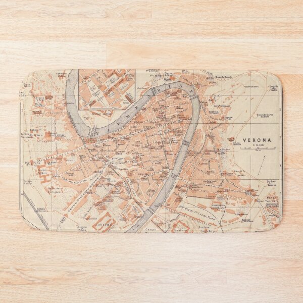 Item preview, Vintage Map of Verona Italy (1909) designed and sold by BravuraMedia.