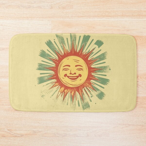 Item preview, Retro smiling sun designed and sold by bigmoments.