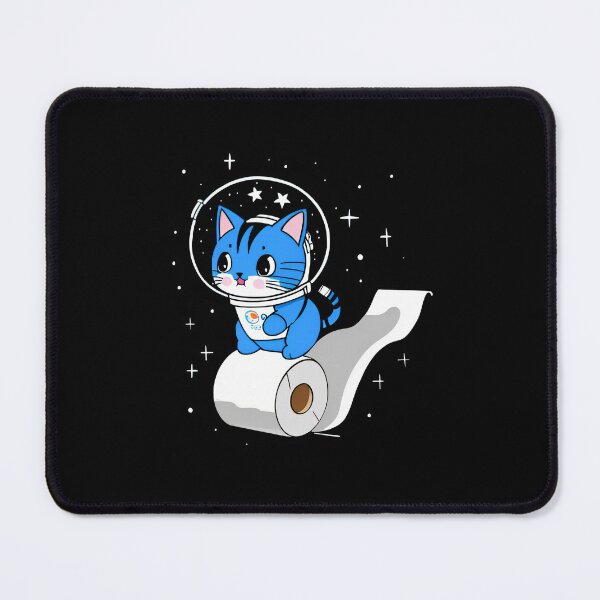 Item preview, Cat riding toilet paper roll in space designed and sold by PiggyWonka.