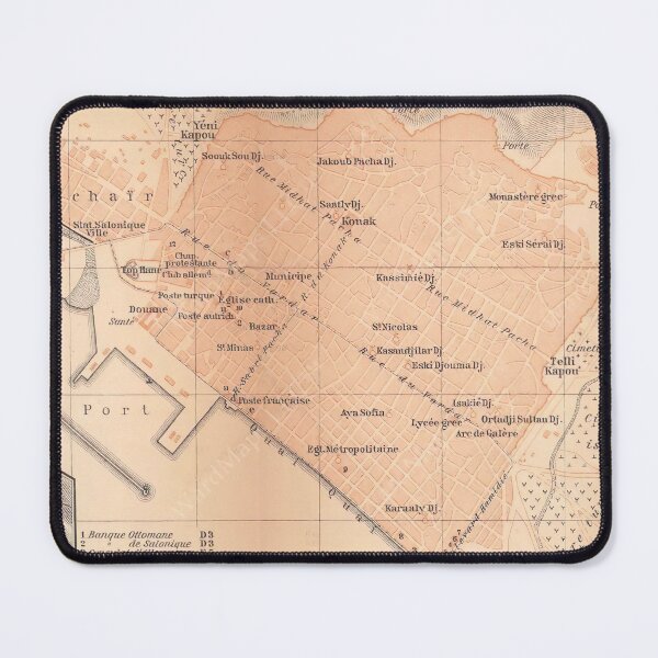 Item preview, Vintage Map of Thessaloniki Greece (1905) designed and sold by BravuraMedia.