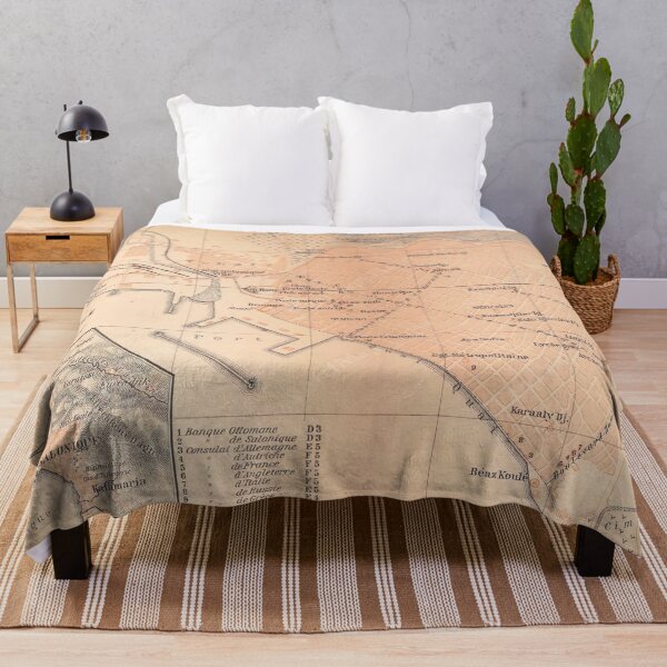 Item preview, Vintage Map of Thessaloniki Greece (1905) designed and sold by BravuraMedia.