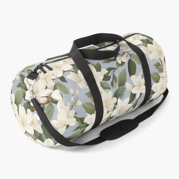 Item preview, Sampaguita Serenity: Floral Pattern on Blue Background designed and sold by minjagoods.