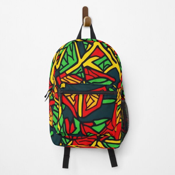 Item preview, green, red, blue and black colorful african print pattern designed and sold by womenandflowers.