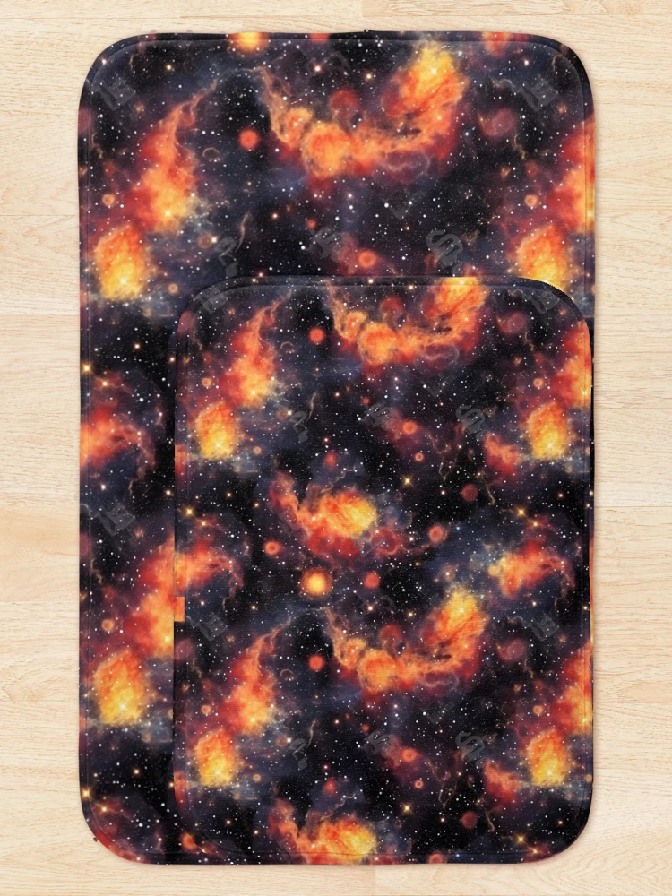 Thumbnail 5 of 6, Bath Mat, Deep Outer Space Pattern 26 designed and sold by DigitalPatternx.