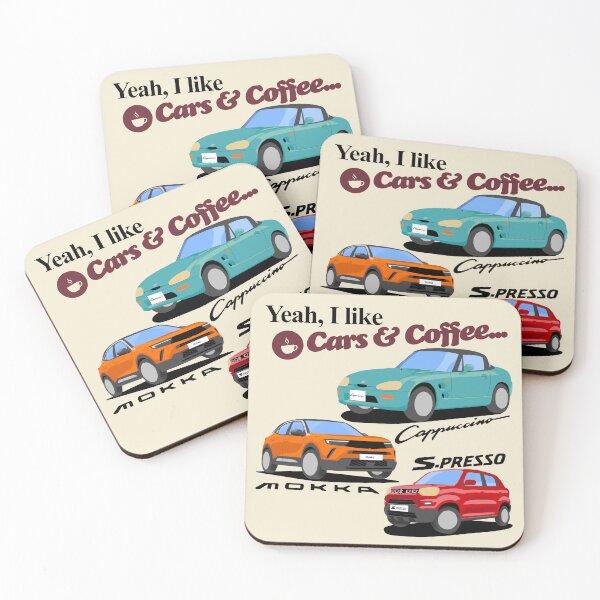 Artikelvorschau, Autos und Kaffee lustig (Cappucino, Mokka, S-Presso) entworfen und verkauft von Mills-Designs.