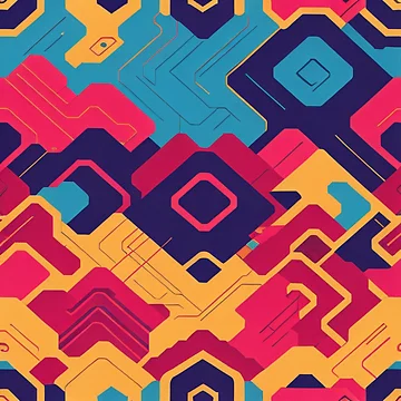 Artwork thumbnail, Colorful Geometric Abstract Print by ColorZoo