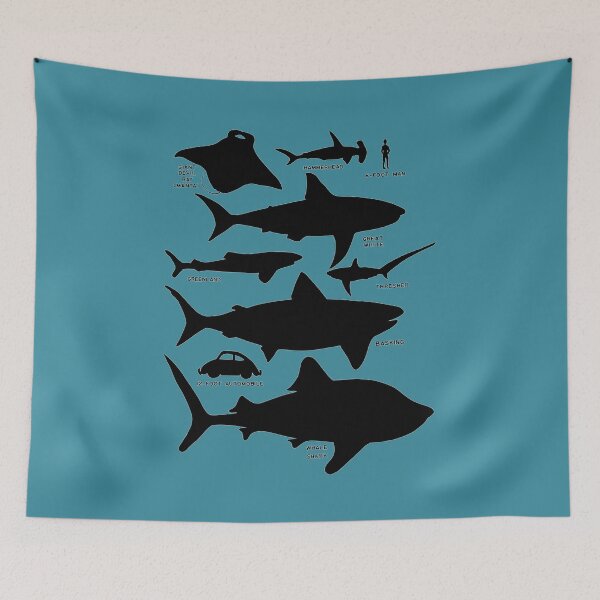 Item preview, Sea Shadows - Shark Silhouettes designed and sold by tinytiger77.