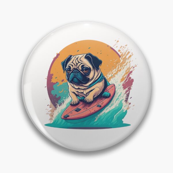 Item preview, Pug surfer designed and sold by Pug-Obsession.