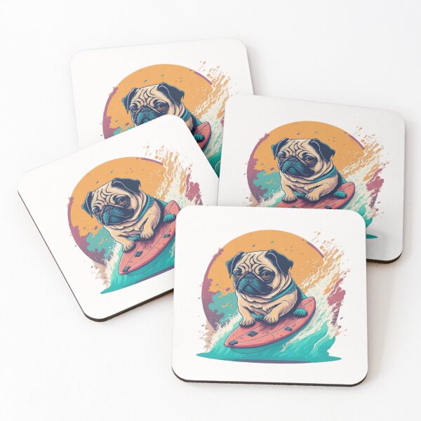 Item preview, Pug surfer designed and sold by Pug-Obsession.