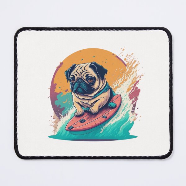 Item preview, Pug surfer designed and sold by Pug-Obsession.