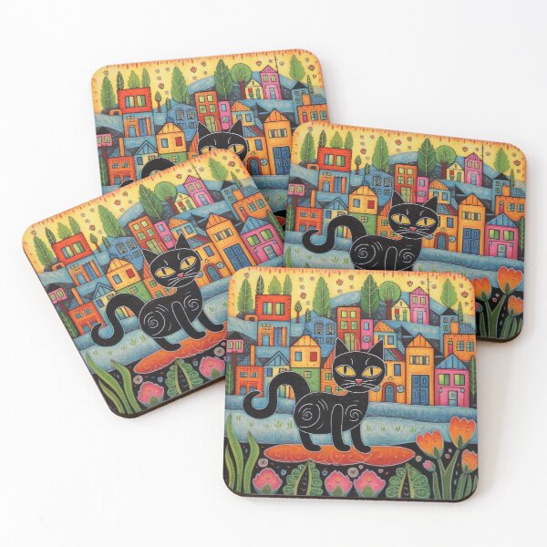 Item preview, Black Cat Exploring the City designed and sold by ZombieLH.