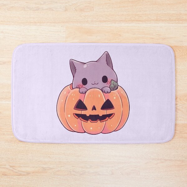 Item preview, Cute Kawaii Pastel Cat Hiding in Pumpkin designed and sold by PastelMagic.