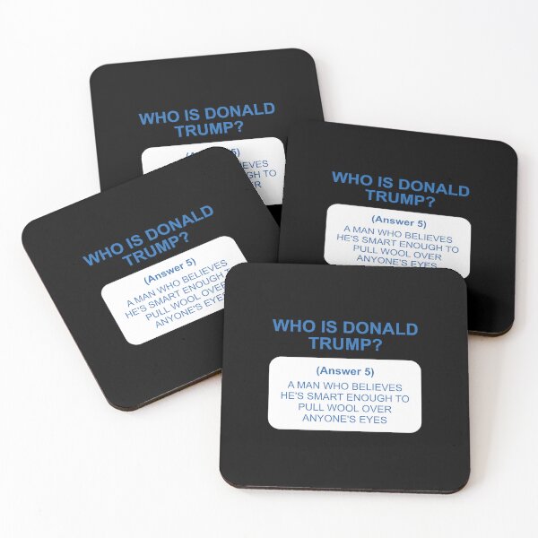Item preview, Who's Trump: Answer 5 white designed and sold by Politics-Corner.