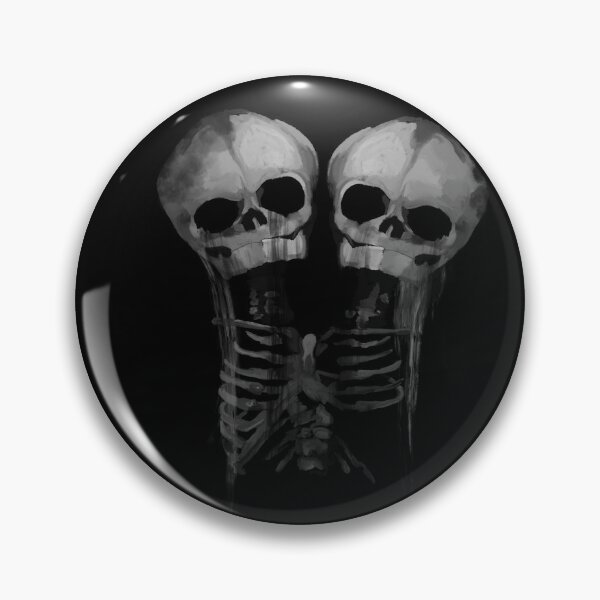 Item preview, Arte de Halloween de rareza de esqueleto gemelo  designed and sold by Vanessa Valenzuela.