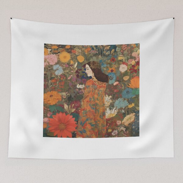 Item preview, Woman surrounded by flowers 4. designed and sold by Newtaste-Store.