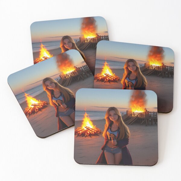 Item preview, Big bonfire on the beach designed and sold by mirko-rimini.