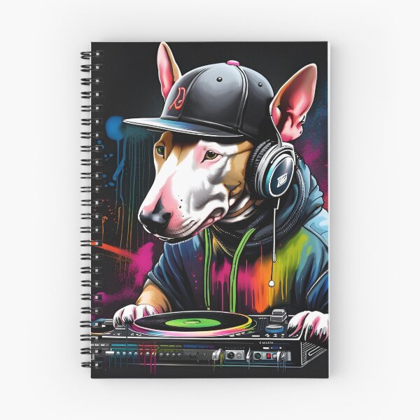 Item preview, English Bull Terrier DJ with Turntable designed and sold by Ameiva-Apparel.