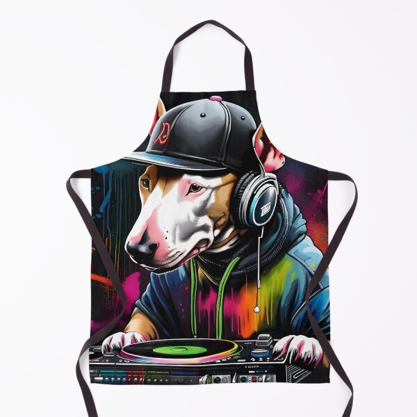 Item preview, English Bull Terrier DJ with Turntable designed and sold by Ameiva-Apparel.
