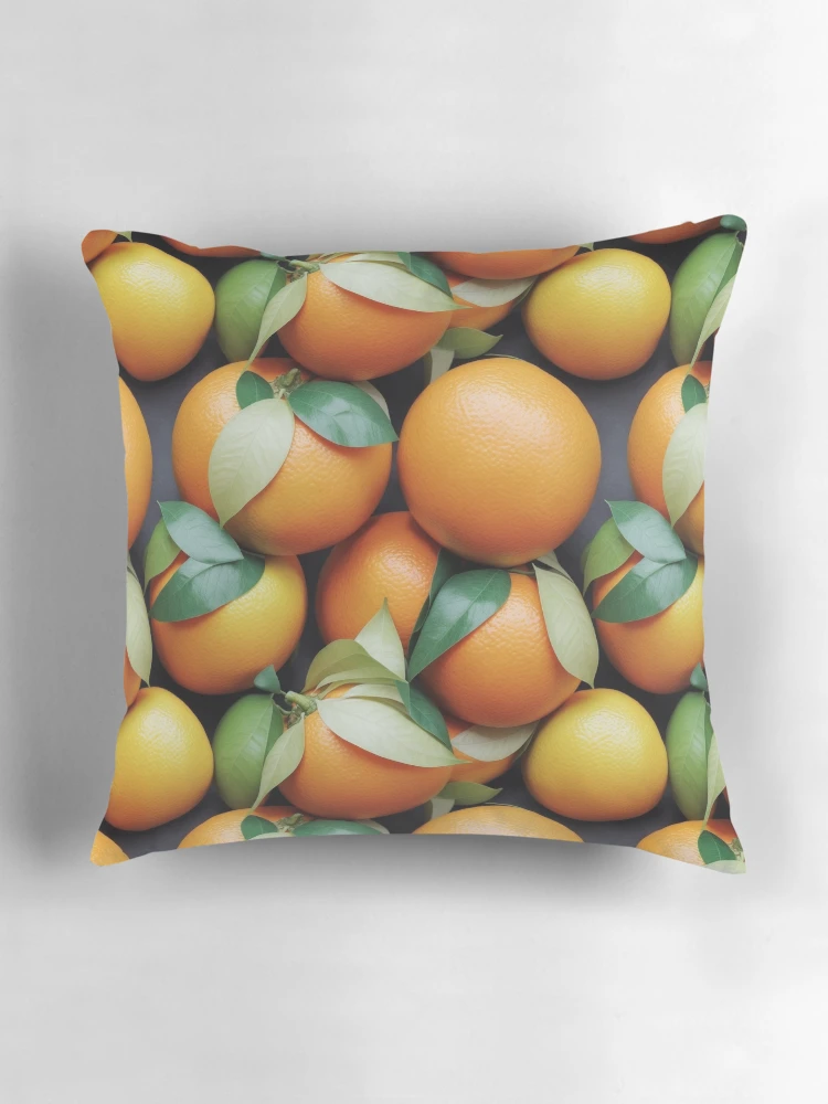 Thumbnail 3 of 4, Pillow, Oranges pattern designed and sold by Rothnaric.