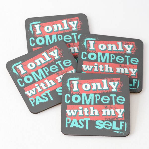 Item preview, I only compete with my past self - motivational designed and sold by Sara-Design2.