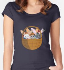 Bunny basket Women's Fitted Scoop T-Shirt