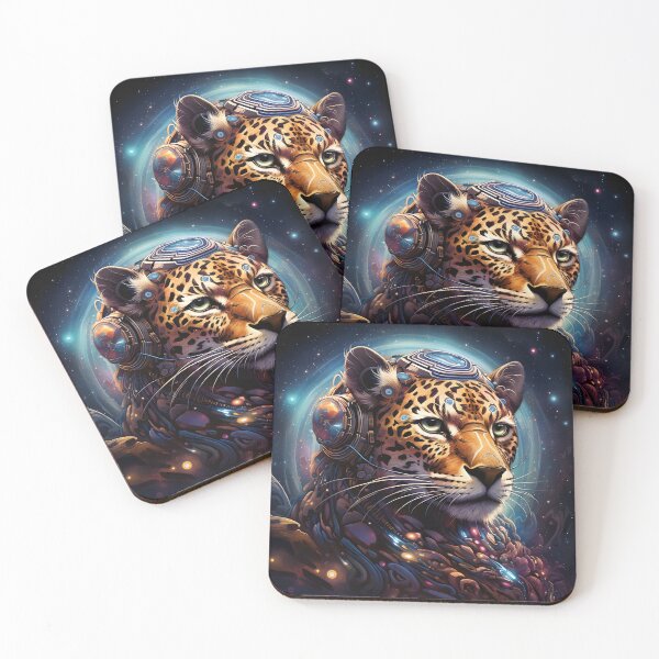 Item preview, Cosmic Cheetah Navigator Art Print designed and sold by MystiCanvas.