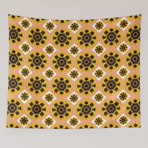 Item preview, Sunflower tile pattern designed and sold by Tanya Mihe.