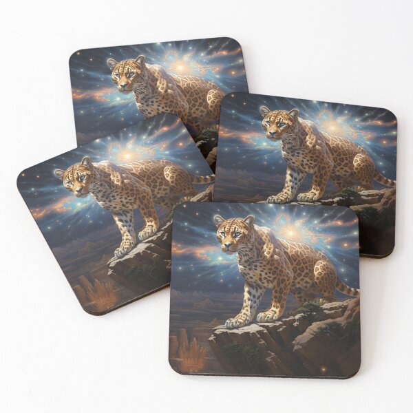 Item preview, Celestial Winged Leopards Art Print designed and sold by MystiCanvas.