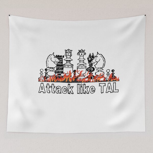Item preview, attack like tal chess illustration Michael tal  designed and sold by DeluxBee.