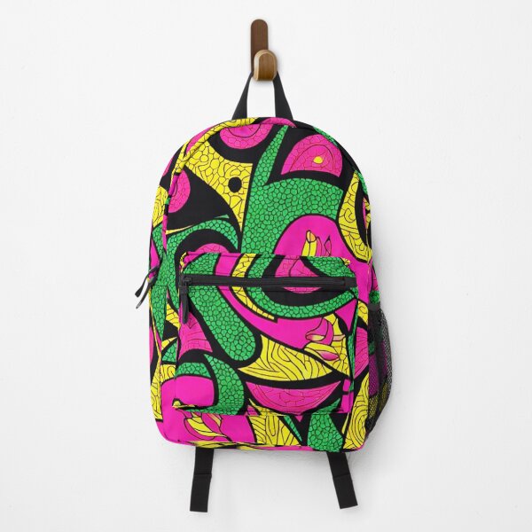 Item preview, pink, yellow, black colorful african print pattern designed and sold by womenandflowers.