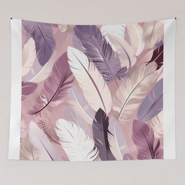 Item preview, Feathers -Mauve, pink, lavender, gray, ivory 2 designed and sold by Highlandkings.