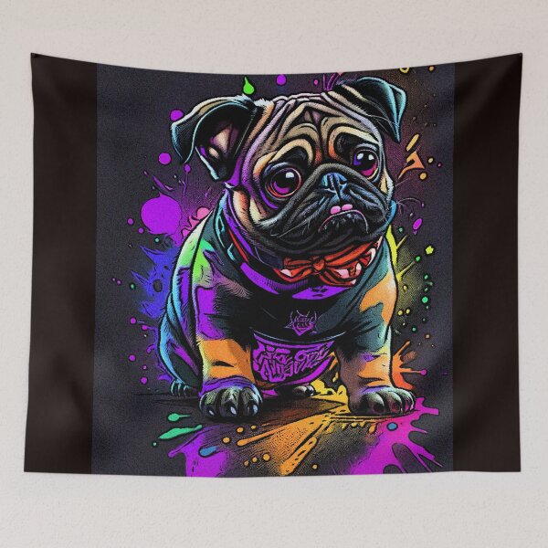Item preview, Pug Graffiti Art designed and sold by RedBluffTraders.