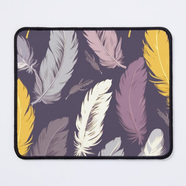 Item preview, Feathers - Mustard, eggplant, blush, gray, gold 3 designed and sold by Highlandkings.