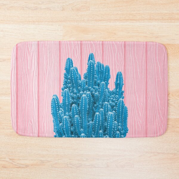 Item preview, Blue Cactus On Pink Background - Stand Out From The Crowd designed and sold by LeafyLanePrints.